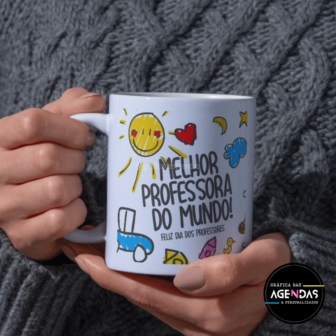 Caneca "Melhor Professora do Mundo" - 325ml